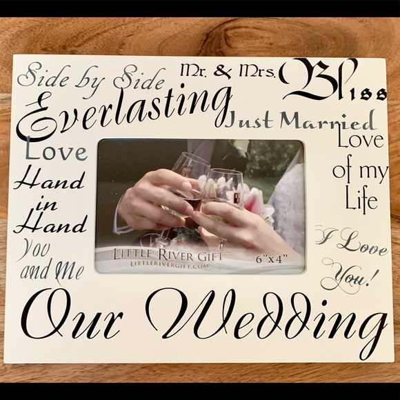 OUR WEDDING 8" x 10" White & Black Photo Frame - Picture 3 of 8